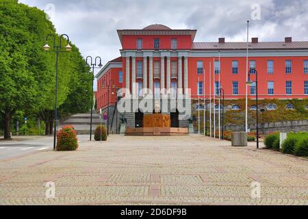 Rathaus Haugesund in Norwegen. Gebäude der lokalen Regierung. Stockfoto