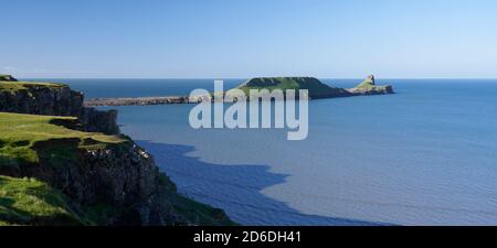 Worm's Head, Gower Peninsula, Swansea, Wales Stockfoto