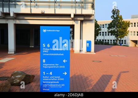 HAGEN, DEUTSCHLAND - 16. SEPTEMBER 2020: Universität Hagen in Deutschland. Die Universität ist auch bekannt als FU Hagen oder FernUniversitat, und ist größte dista Stockfoto