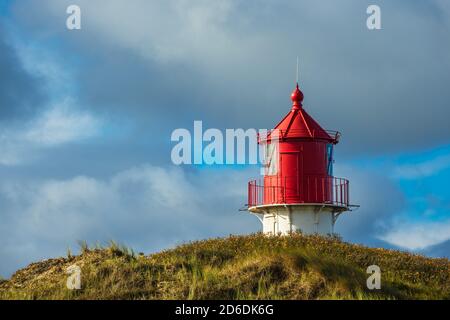 Leuchtturm in Norddorf auf der Nordseeinsel Amrum, Deutschland. Stockfoto