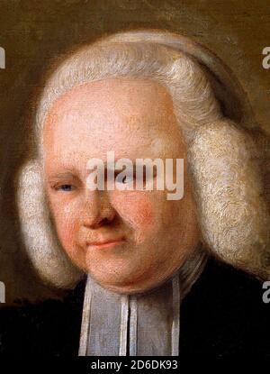 George Whitefield. Porträt des anglikanischen Geistlichen, Reverend George Whitefield (1714-1770), John Russell, 1770. Whitefield war einer der Gründer der Methodisten und der evangelischen Bewegung. Stockfoto