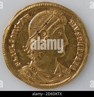 Solidus von Constantius II (337-361), Byzantine, 337-47. Stockfoto