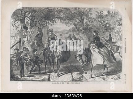 May-Day in the Country (Harper's Weekly, Vol. III), 30. April 1859. Stockfoto