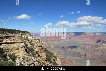 Der Grand Canyon National Park liegt östlich von Las Vegas, NV. Nördlich der Interstate 40 und der Städte Williams und Flagstaff, AZ. Stockfoto