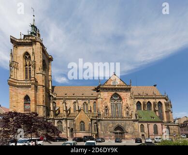 St. Martin's Cathedral in Colmar, Elsass, Frankreich Stockfoto