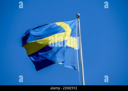 Flagge der europäischen Union, in Norwegen Skandinavien Nordeuropa Stockfoto