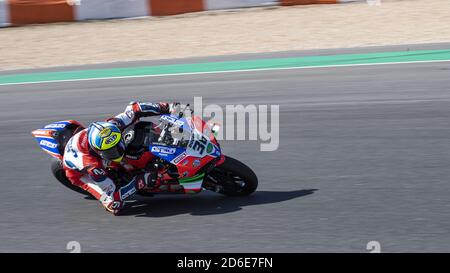 Estoril, Portugal, Italien. 16. Okt 2020. estoril, portugal, Italien, 16 Okt 2020, NÃ‚Â 36 Leandro Mercado ARG Ducati Panigale V4 R Motocorsa Rennen während der 8. Runde Pirelli Estoril Runde 2020 - Freies Training - World Superbike - SBK - Credit: LM/Otto Moretti Credit: Otto Moretti/LPS/ZUMA Wire/Alamy Live News Stockfoto