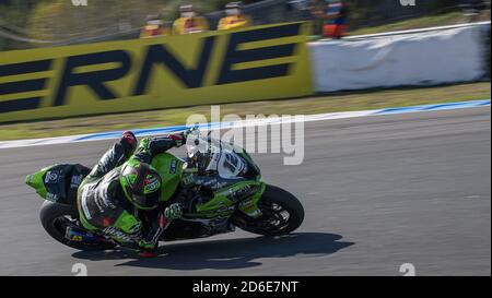 Estoril, Portugal, Italien. 16. Okt 2020. estoril, portugal, Italien, 16 Okt 2020, NÃ‚Â 12 Xavi Fores ESP Kawasaki ZX-10RR Kawasaki Puccetti  Rennen während der 8. Runde Pirelli Estoril Runde 2020 - Freies Training - World Superbike - SBK - Credit: LM/Otto Moretti Credit: Otto Moretti/LPS/ZUMA Wire/Alamy Live News Stockfoto