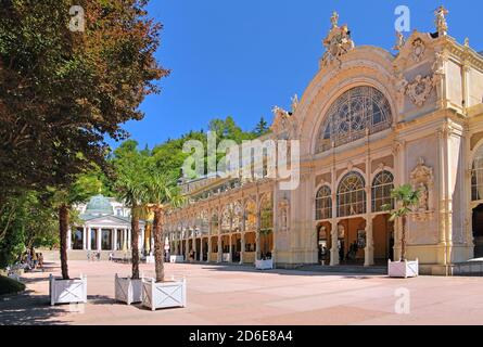 Colonade im Kurzentrum, Marienbad, Kurdreieck, Böhmen, Tschechien Stockfoto