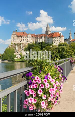 Schloss Sigmaringen, Naturpark Obere Donau, Schwäbische Alb, Baden-Württemberg, Deutschland Stockfoto