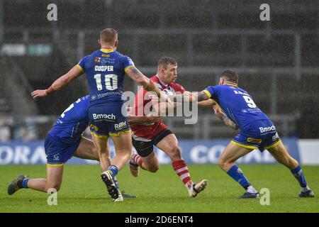 Joey Lussick (9) von Salford Red Devils in Aktion während Das Spiel Stockfoto