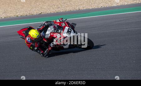 Estoril, Portugal. 16. Oktober 2020, Nr. 20 Sylvain Barrier FRA Ducati Panigale V4R Brixx Performance während Runde 8 Pirelli Estoril Runde 2020 - Freies Training, World Superbike - SBK - Credit: LM/Otto Moretti/Alamy Live News Stockfoto