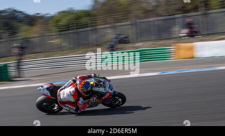 Estoril, Portugal. 16. Oktober 2020, Nr. 21 Michael Ruben Rinaldi ITA Ducati Panigale V4 R Team GOELEVEN während der 8. Runde Pirelli Estoril Runde 2020 - Freies Training, World Superbike - SBK - Credit: LM/Otto Moretti/Alamy Live News Stockfoto