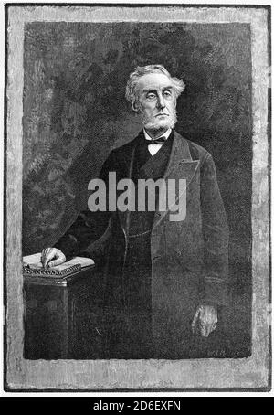 Portrait von Anthony Ashley Cooper, 7. Earl of Shaftesbury KG (1801 – 1885), gestylt Lord Ashley von 1811 bis 1851 und dann Lord Shaftesbury nach dem Tod seines Vaters; britischer Politiker, Philanthropist und Sozialreformer. Stockfoto