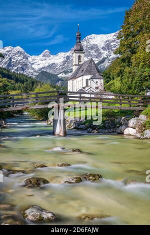 Kirche von Ramsau bei Berchtesgaden, Bayern, Deutschland Stockfoto