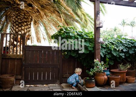 Zwei Jahre alte Terrasse Stockfoto