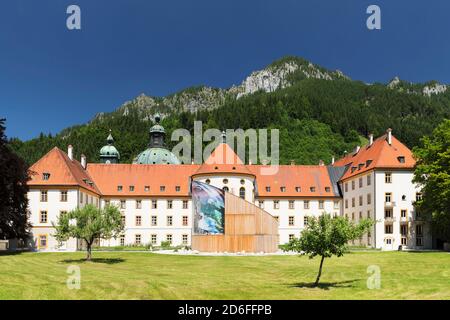 Kloster Ettal, Barocke Benediktinerabtei, Werdenfelser Land, Oberbayern, Bayern, Deutschland Stockfoto