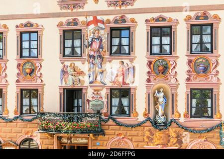 Gasthof zum Rassen, Ludwigsstraße, Orteils Partenkirchen, Garmisch-Partenkirchen, Oberbayern, Bayern, Deutschland Stockfoto