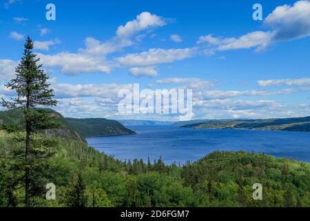 Schöne Aussicht auf den Saguenay Fjord Nationalpark, in Kanada Stockfoto