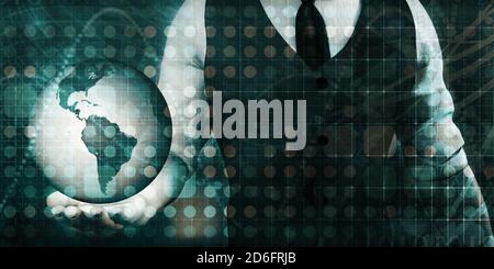 Global Business und der Weltwirtschaft als Internationale Konzept Stockfoto