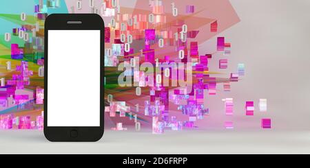 Handy App Jetzt herunterladen Spannende Hintergrund Stockfoto