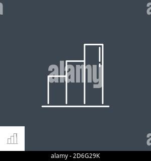 Bar Chart Vektor Symbol Leitung Stock Vektor