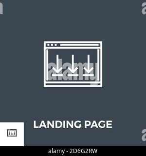 Symbol Für Die Landing Page Line Stock Vektor