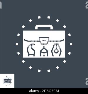 Portfolio Demonstration Vector Glyph Icon Stock Vektor