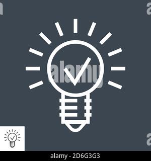 Symbol Für Die Linie Der Glühlampe Stock Vektor