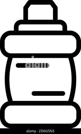 Mundspülflasche Symbol, Umriss Stil Stock Vektor