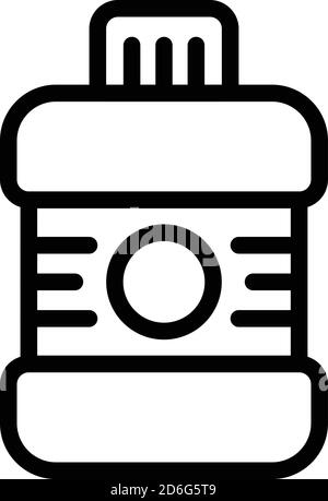 Wasser Mundwasser Symbol, Umriss Stil Stock Vektor