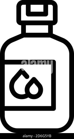 Kosmetische Mundspülung Symbol, Umriss Stil Stock Vektor