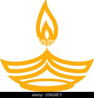 Kerze glücklich diwali Glückwünsche zum Nationalfeiertag im november Stock Vektor