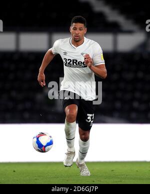 Curtis Davies von Derby County während des Sky Bet Championship-Spiels im Pride Park, Derby. Stockfoto