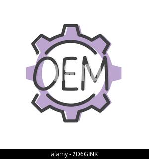 OEM (Original Equipment Manufacturer) Akronym Concept- Vector Illustration Stock Vektor