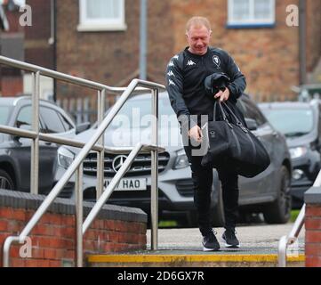 Salford City Hausmeister Paul Scholes vor dem Sky Bet League Two Spiel in Vale Park, Stoke-on-Trent. Stockfoto