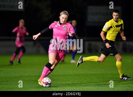 Oostakker, Belgien. Oktober 2020. Ludmila Matavkova (9 Charleroi) während eines weiblichen Fußballspiels zwischen AA Gent Ladies und Sporting Charleroi Feminin am fünften Spieltag der Saison 2020 - 2021 der belgischen Scooore Womens Super League, freitag, 16. Oktober 2020 in Oostakker, Belgien. FOTO SPORTPIX.BE - David CATRY David Catry - Sportpix.be - SPP Quelle: SPP Sport Press Foto. /Alamy Live Nachrichten Stockfoto