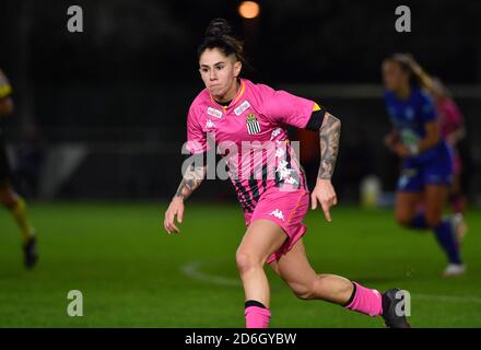 Oostakker, Belgien. Oktober 2020. Ylenia Carabott (7 Charleroi) während eines weiblichen Fußballspiels zwischen AA Gent Ladies und Sporting Charleroi Feminin am fünften Spieltag der Saison 2020 - 2021 der belgischen Scooore Womens Super League, freitag, 16. Oktober 2020 in Oostakker, Belgien. FOTO SPORTPIX.BE - David CATRY David Catry - Sportpix.be - SPP Quelle: SPP Sport Press Foto. /Alamy Live Nachrichten Stockfoto