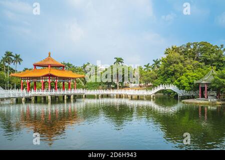 Nianci-Pavillon des Tainan-Parks in Tainan, Taiwan. Die Übersetzung des chinesischen Textes ist Nianci-Pavillon Stockfoto