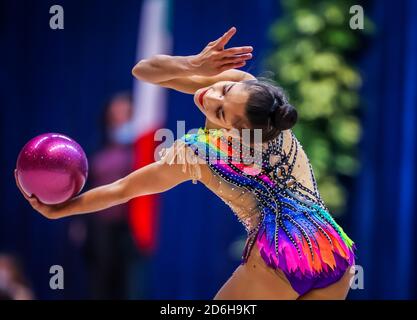 Affaeli Sofia von Ginnastica Fabriano während der Serie A 2020 3. Runde im PalaBancoDesio, Desio, Italien am 10. Oktober 2020 - Foto Fabrizio Carab C Stockfoto