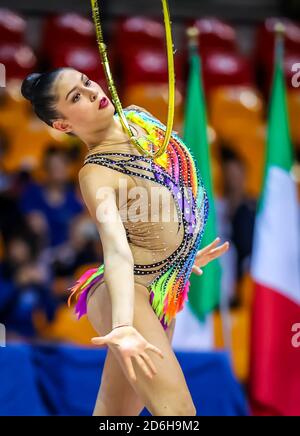 Aldassarri Milena von Ginnastica Fabriano während der Serie A 2020 3. Runde im PalaBancoDesio, Desio, Italien am 10. Oktober 2020 - Foto Fabrizio C Stockfoto