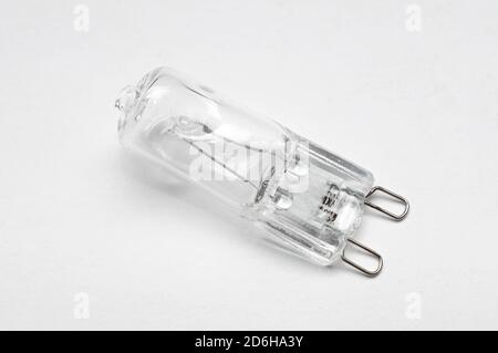 Nahaufnahme einer glühlampe von g9 Aalogen Stockfoto