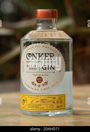 Conker Spirit Dorset Dry Gin Flasche Stockfoto