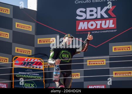 Estoril, Portugal, Italien. 17. Okt 2020. estoril, portugal, Italien, 17 Okt 2020, NÃ‚Â 1 Jonathan Rea GBR Kawasaki ZX-10RR Kawasaki Racing Team WorldSBK während des 8. Rundenrundenrunden1 Pirelli Estoril - World Superbike - SBK - Credit: LM/Otto Moretti Credit: Otto Moretti/LPS/ZUMA Wire/Alamy Live News Stockfoto