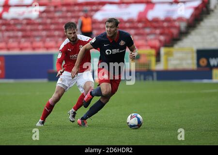 Swindon, Großbritannien. Oktober 2020. Charlie Wyke von Sunderland während des Spiels der EFL Sky Bet League 1 zwischen Swindon Town und Sunderland am County Ground, Swindon, England, am 17. Oktober 2020. Foto von Dave Peters. Nur redaktionelle Verwendung, Lizenz für kommerzielle Nutzung erforderlich. Keine Verwendung bei Wetten, Spielen oder Veröffentlichungen einzelner Vereine/Vereine/Spieler. Kredit: UK Sports Pics Ltd/Alamy Live Nachrichten Stockfoto