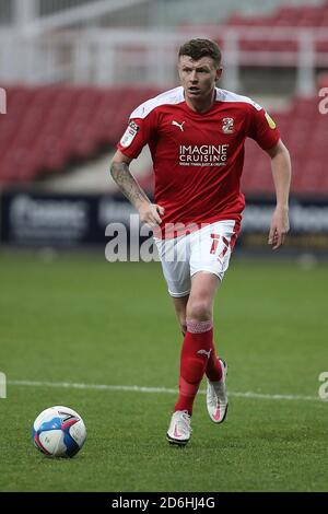 Swindon, Großbritannien. Oktober 2020. Dion Donohue von Swindon Town während des Spiels der EFL Sky Bet League 1 zwischen Swindon Town und Sunderland am County Ground, Swindon, England, am 17. Oktober 2020. Foto von Dave Peters. Nur redaktionelle Verwendung, Lizenz für kommerzielle Nutzung erforderlich. Keine Verwendung bei Wetten, Spielen oder Veröffentlichungen einzelner Vereine/Vereine/Spieler. Kredit: UK Sports Pics Ltd/Alamy Live Nachrichten Stockfoto