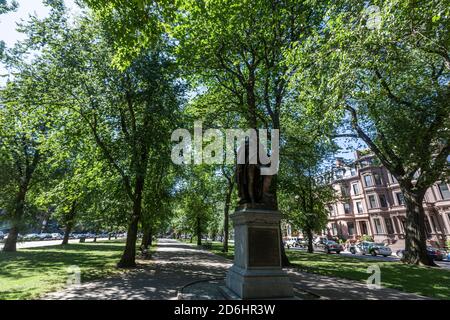 General John Glover Statue, Commonwealth Avenue, Boston, Massachusetts, USA Stockfoto