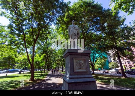 Alexander Hamilton Statue, Commonwealth Avenue, Boston, Massachusetts, USA Stockfoto