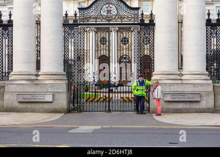 Dublin, Irland - 10. November 2015: Amt des Taoiseach, der Titel des stellvertretenden Premierministers in Regierungsgebäuden, Merrion Street Stockfoto