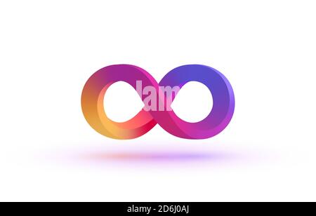 Infinity-Symbol mit Farbverlauf Art. Vektor-Illustration Stock Vektor